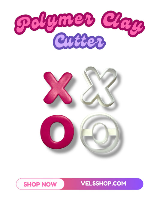 X O polymer clay cutters set de 2