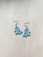 Water Turtle Inspired Earrings – Polymer Clay Character Earrings, Cute Handmade Jewelry