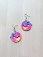 Mermaid Tail Earrings – Handmade Polymer Clay Jewelry, Colorful Ocean Inspired Earrings, Stainless Steel Hook