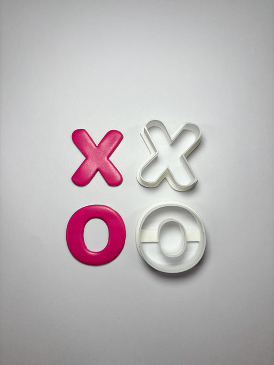X O polymer clay cutters set de 2