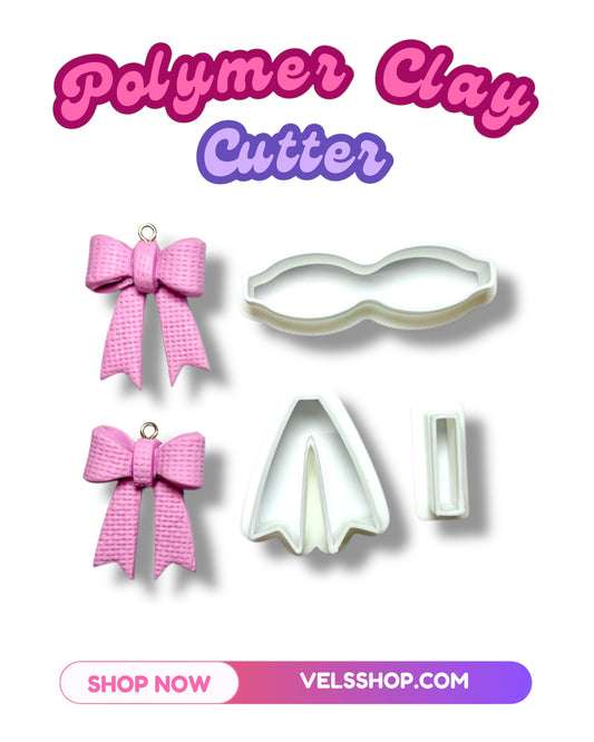 Bow polymer clay cutter set de 3