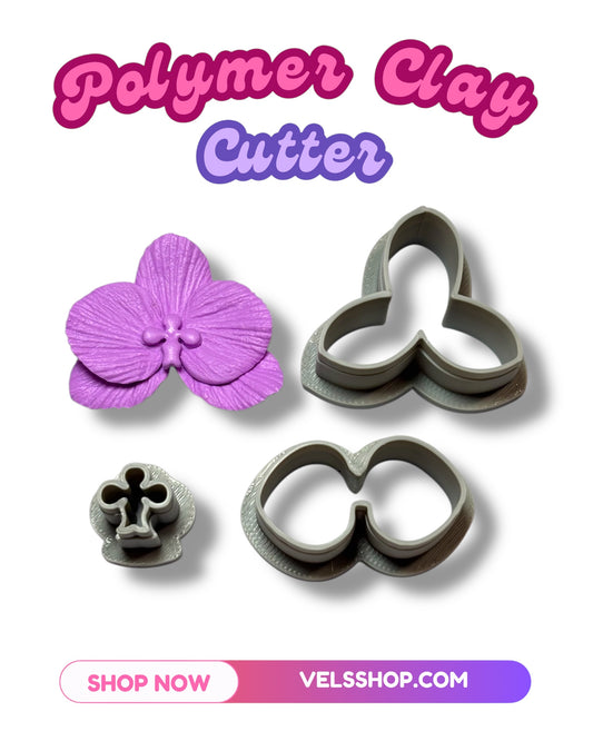 Orquídea set de 3 Polymer Clay Cutter