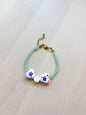 Girls Beaded Bracelet with Polymer Clay Hearts – Cute Star Design, Adjustable Kids Jewelry