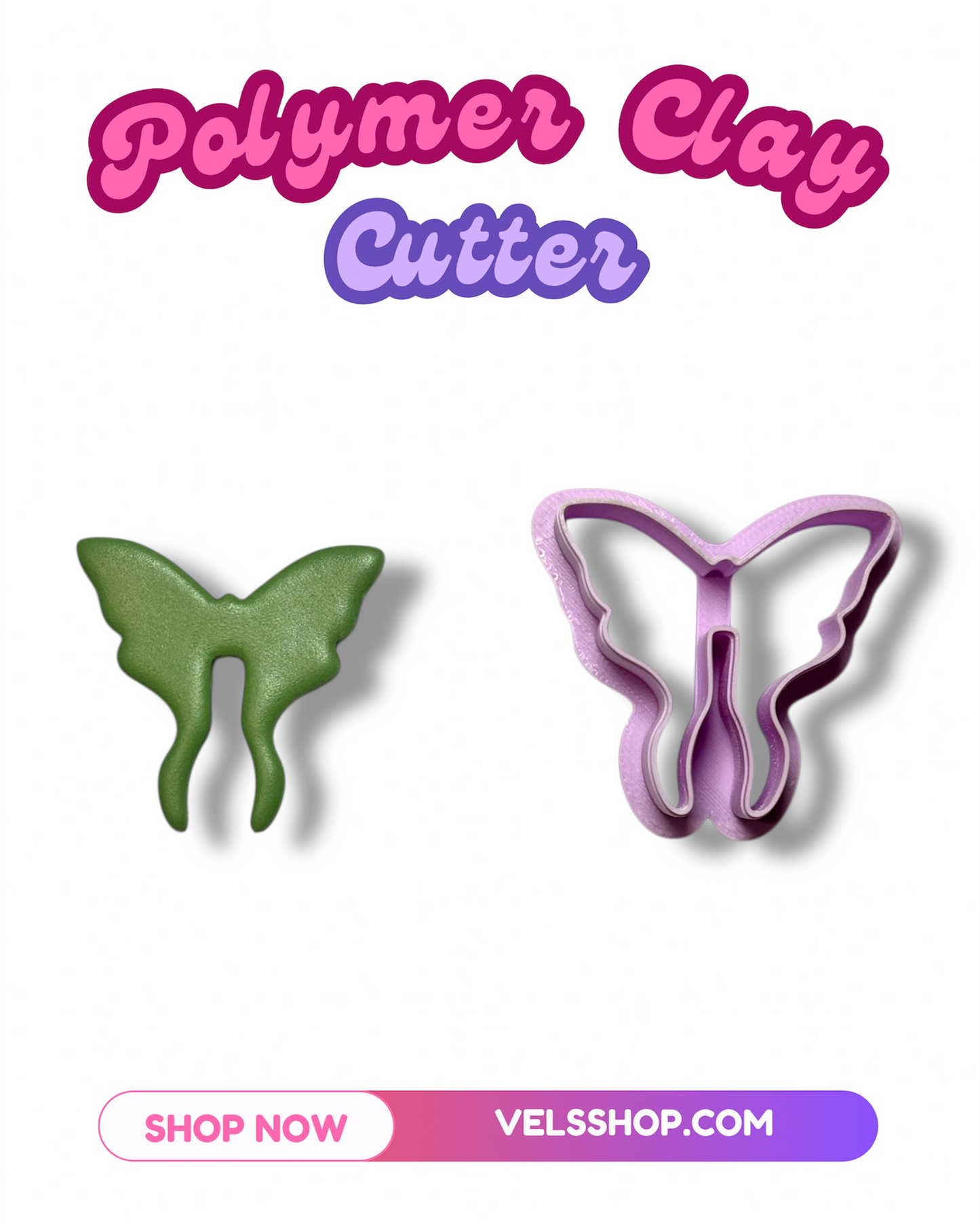 Moth Polymer Clay cutter 1.38 Pulgadas