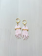 Jellyfish Earrings – Ocean Inspired Polymer Clay Jewelry, Handmade Gold Dangle Earrings