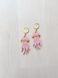 Jellyfish Earrings – Ocean Inspired Polymer Clay Jewelry, Handmade Gold Dangle Earrings
