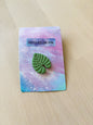 Philodendron Leaf Pin – Handmade Polymer Clay Plant Brooch