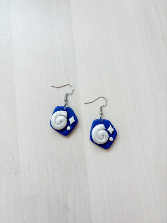 Animal Crossing Inspired Fossil Earrings – Handmade Polymer Clay Cute Gamer Dangle Earrings